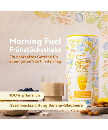Alpha Foods Morning Fuel Breakfast Shake - Blueberry Banana - Filling & Healthy in the Morning - Meal Replacement for Women & Men - Blueberry Banan - 600g - Buy Online on GoSupps.com