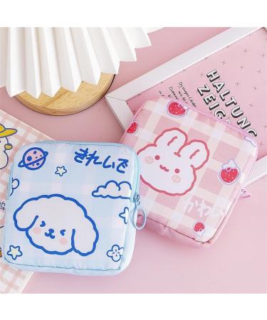 Cute Bear Large Capacity Sanitary Napkin Storage Bag - Pink Teenage Ladies Menstrual Pad Organizer - Buy Online on GoSupps.com