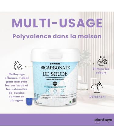 Plantawa Baking Soda Cleaning 2.8kg | Baking Soda for Home Cleaning Multi-Purpose: Stain Remover Whitening & Eliminating Odors & Grease. Natural & Pure Origin. - Buy Online on GoSupps.com