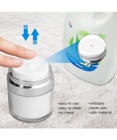 2Pcs 30ml Airless Pump Travel Cream Bottles Set - Refillable Cosmetic Containers for Lotions and Creams - Buy Online on GoSupps.com
