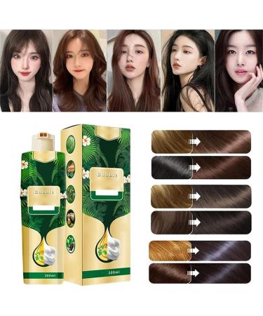 Plant Bubble Hair Dye Shampoo - Vegetable Hair Dye - Hair Coloring And Conditioning 3 Effects In 1 - Beirou BubblePure Plant Extract For Gray Hair Color Bubble Dye (coffee) - Buy Online on GoSupps.com
