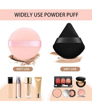 Buy HEYMKGO 3 Pcs Powder Puff Set Triangle Velvet Makeup Sponge for Dual Use | Reusable Wet & Dry Face Cleansing Puff | International Shipping Available - Buy Online on GoSupps.com