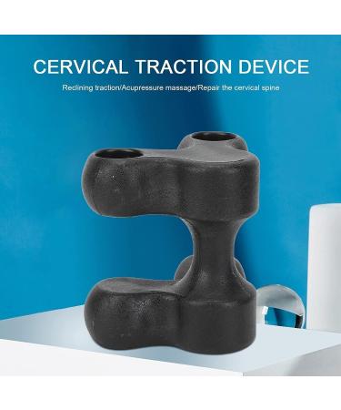 Neck Protection Cervical Tensile Device - Neck & Shoulder Relaxer Support Pillow for Pain Relief | Home Use Neck Tractor for Spine Curvature - Black - Buy Online on GoSupps.com