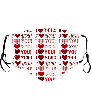 ZQP Christmas Valentine's Day Face_Masks for Adult Resuable Washable Printed Couples Face Bandanas Bride Groom Fashion Letter Design Novelty Face_Cover for Adult Women Men - Buy Online on GoSupps.com