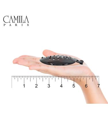 Camila Paris CP2428 3.25 French Banana Clip Hair Comb - Round Ponytail Holder - Interlocking Combs for Thick Hair - Fashion Hair Accessories - Made in France (Tortoise Shell) - Buy Online on GoSupps.com