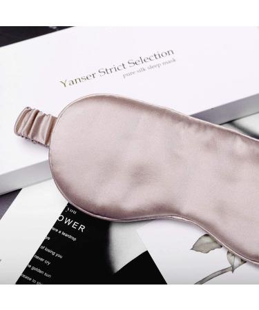 Yanser Luxury 100% Mulberry Silk Sleep Mask - Anti Aging Eye Cover - Ultra Soft & Comfy - Caramel - Buy Online on GoSupps.com