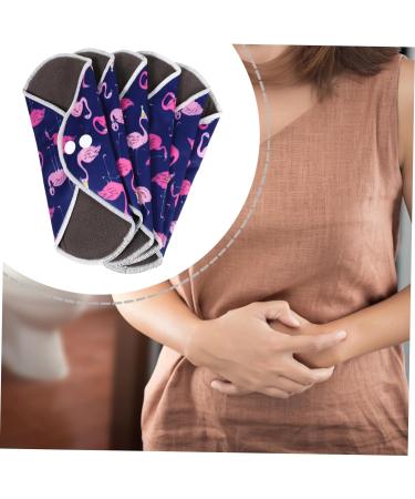 Hemoton Reusable Bamboo Menstrual Pads Set - Washable Nursing Mat & Cloth Pads - Charcoal Purple - Eco-Friendly & Absorbent - Buy Online on GoSupps.com