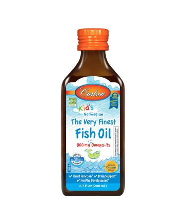 Carlson Labs Kid's Norwegian The Very Finest Fish Oil Natural Orange Flavor 800 mg 6.7 fl oz (200 ml)