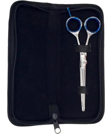 Deluxe 6 inch Professional Barber Scissors for Hair Cutting and Beard & Mustache Trimming - Includes Tension Adjuster & Carrying Case - Buy Online on GoSupps.com