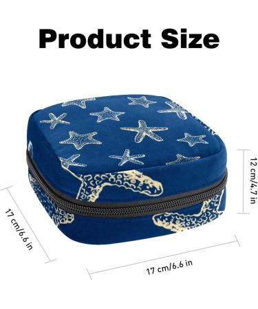Starfish Print Sanitary Napkin Storage Bag - Portable Menstrual Period Pouch - Buy Online on GoSupps.com