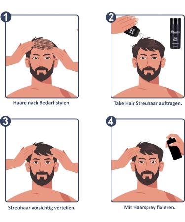 Take Hair I Scatter Hair for Men - Rain and Wind Resistant - 7g - Bulk Hair for Thickening Hair - Powder for Hair Loss and Thinning Hair - Dark Brown - Buy Online on GoSupps.com