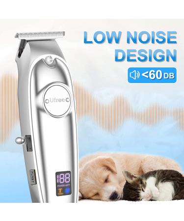 Ufree Professional Rechargeable Dog Clippers for Grooming with LED Display - Low Noise Electric Trimmer Set for Dogs, Cats, Pets - Buy Online on GoSupps.com