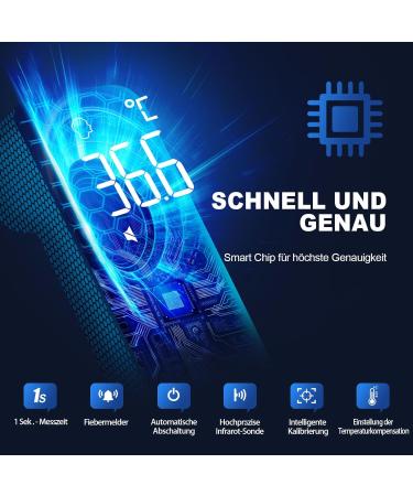 Buy Contactless Infrared Thermometer - Accurate Digital Fever Thermometer for Babies & Adults with Fever Alarm LCD Display & 35 Memory - Fast Shipping Worldwide - Buy Online on GoSupps.com