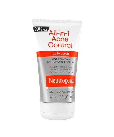 Neutrogena Acne Control Daily Face Scrub with 2% Salicylic Acid - Pack of 3, 4.2 fl oz - Buy Online on GoSupps.com