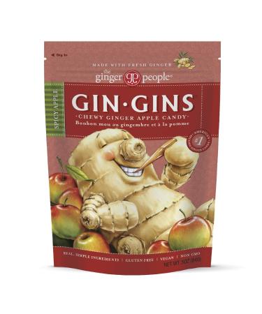 The Ginger People Gin Gins Chewy Ginger Candy Spicy Apple 3 oz (84 g)