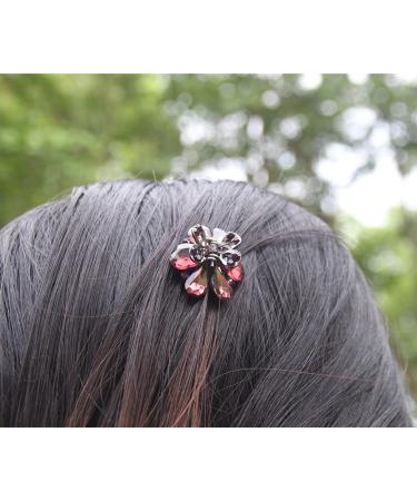 Carede Rhinestone Butterfly Claw Hair Clips Pack of 6 - Crystal Bow Hair Jaw Clip Barrettes for Girls & Women - Mixed Colors - 1.2 inch - Buy Online on GoSupps.com
