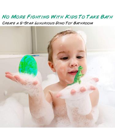 XXL Dinosaur Toys Bath Bomb Gift for Kids - Gentle & Safe Spa Fizz Balls Kit with Surprise Toys Inside - Perfect Birthday or Easter Gift - Buy Online on GoSupps.com