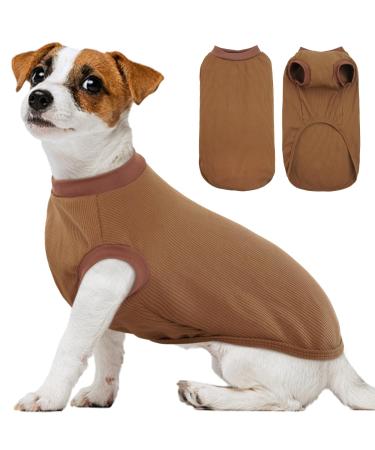 Kuoser dog sweater Small dogs dog shirt sweater dog pet clothing dog shirts dogs sweater thin dog coat dog jacket dog cats clothing soft dogs pajamas brown s brown - Buy Online on GoSupps.com