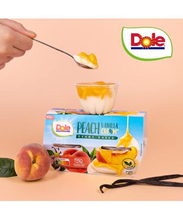 Dole Fruit & Cream Peach & Vanilla 3 x 4 Packs Healthy Snack Made with Fresh Fruit No Added Sugar Fruit Bowls Perfect for Breakfast & Dessert or Adding to Recipes - Buy Online on GoSupps.com