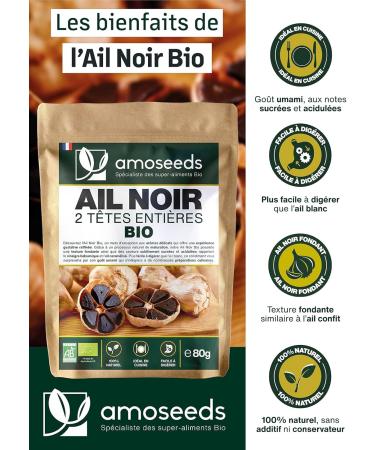 Organic Black Garlic 2 Heads Whole Pods | Fermented Umami Sweet Taste | Superior Quality | 100% Natural and Organic - Buy Online on GoSupps.com