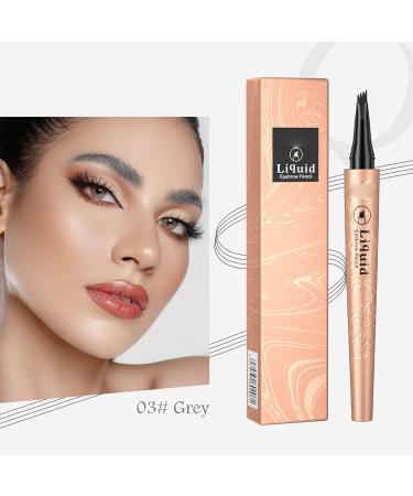 2024 New Magic Eyebrow Pencil 3D Waterproof Microblading Eyebrow Pencil Contouring Pen 4-Tipped Precise Brow Pen Long-Lasting Natural Fine Stroke Eyebrow Pencil (B Grey) - Buy Online on GoSupps.com