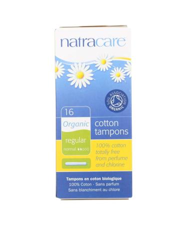 Natracare 100% Organic Cotton Tampons Regular w/applicator - 16 Tampons