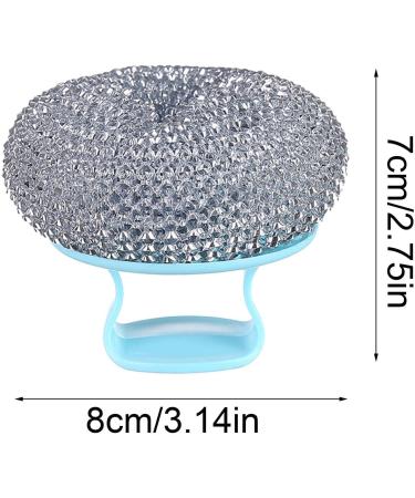 Wool Scrubber - Steel Scouring Pad | Kitchen Cleaning Tool | Wire Cleaning Ball Utensil Scrubber | Steel Wool Scrubber with Handle for Pots Pans Ovens Oven Racks Sinks Baking Trays Grills Silver - Buy Online on GoSupps.com