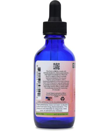 Good State | Liquid Hydro B12 | 2oz | 3 000 mcg per 1 mL | 60 Servings | from Methylcobalamin Adenosylcobalamin and Hydroxocobalamin | Vegan Friendly - Buy Online on GoSupps.com