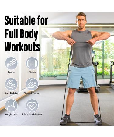 FitBeast Pull Up Bands Set - 5 Resistance Levels for Calisthenics, CrossFit, Powerlifting - Green 50-125 LBS - Buy Online on GoSupps.com