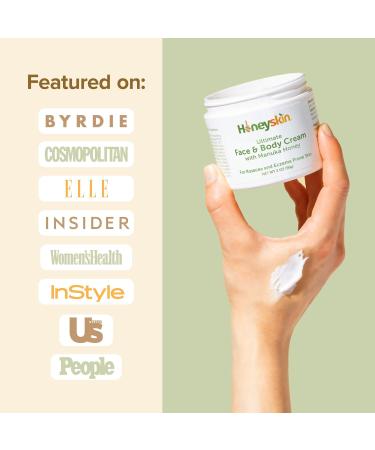 Hydrating Face Moisturizer with Manuka Honey and Coconut Oil - 2oz - For Dry Skin, Eczema, Psoriasis, Rosacea - Made In USA - Buy Online on GoSupps.com