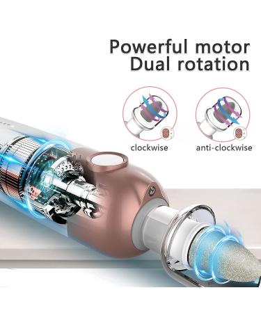 Professional Electric Manicure Pedicure Kit - Cordless Nail Drill Machine with 5 Speeds for Nail Care - White - Buy Online on GoSupps.com