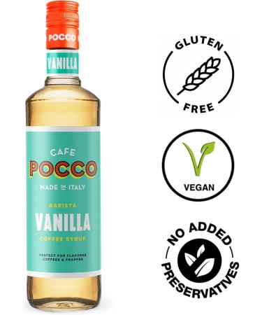 Cafe Pocco Vanilla Coffee Syrup 75cl with Reusable Pump - 10ml | Shop Now - Buy Online on GoSupps.com