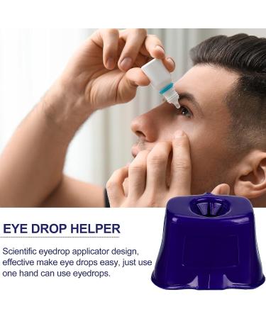 2 Pcs Blue Eye Drop Guide & Dispenser for Elderly | Portable & Reusable Eye Drop Assist Device for Eyedrop Bottles - Buy Online on GoSupps.com