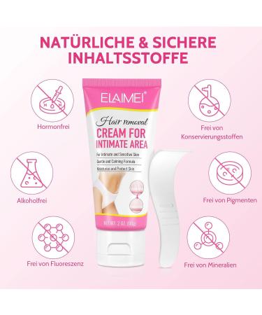 Shefave Intimate Depilatory Cream for Women - Fast Effective Hair Removal & Skin Moisturizer - Buy Online on GoSupps.com
