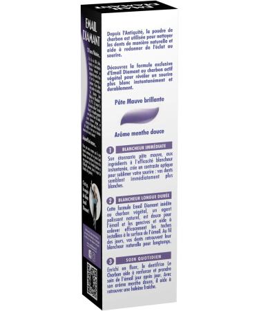 Email Diamant Le Charbon Toothpaste - Instant & Long-Lasting Whitening - Daily Use - 75ml - Pack of 4 - International Shipping Available - Buy Online on GoSupps.com