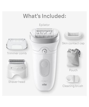 Braun Epilator Silk-épil 7 Hair Removal Device Women Shaver & Trimmer Wet and Dry Wide Head Ncludes Shaver Head and Trimmer Comb - Grey/Silver - Buy Online on GoSupps.com