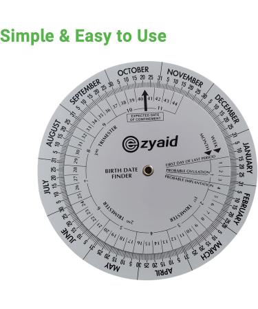 Ezyaid Pregnancy Wheel: OB-GYN Due Date Calculator for Midwives and Health Workers - Buy Online on GoSupps.com