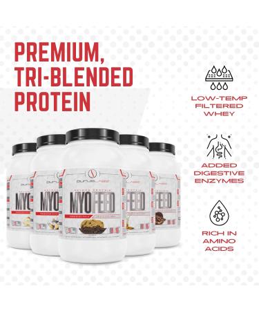 Buy Purus Labs MYOFEED Protein Powder - Frosted Cinnamon Roll Flavor | 25 Servings | International Shipping Available - Buy Online on GoSupps.com