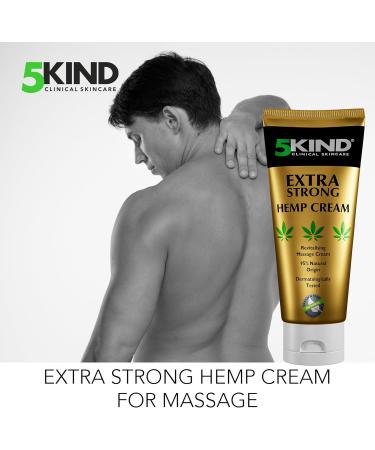5kind Extra Strong Hemp Cream 100ml - High Strength Hemp Oil Formula - Joint & Muscle, Back Pain, Relief for Sore Muscles, Soothe Feet, Knees, Neck, Shoulders - Rich in Natural Extracts - Buy Online on GoSupps.com