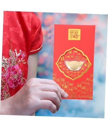 Lurrose 2pcs Red Envelope New Year Money Pocket Lai See Envelopes 2023 New Year Envelopes New Year Red Pocket Paper Gift Bag Spring Festival Red Packet Gold Foil Chinese Style Zodiac Bag - Buy Online on GoSupps.com