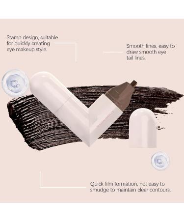 Hailerio Eye End Wing Stamp Makeup Winged Eye End Stamp with 2 Tips Precise Stencil Creamy Gel Quick Dry Cosmetics for Mom Wife Girlfriend Friends Brown - Buy Online on GoSupps.com