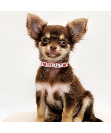 Personalized Bling Rhinestone Dog Collar - Custom Glitter Crystal Diamond for Small Medium Large Dogs - Senristar (Red 2.0 cm Width Neck 32-38 cm) - Buy Online on GoSupps.com
