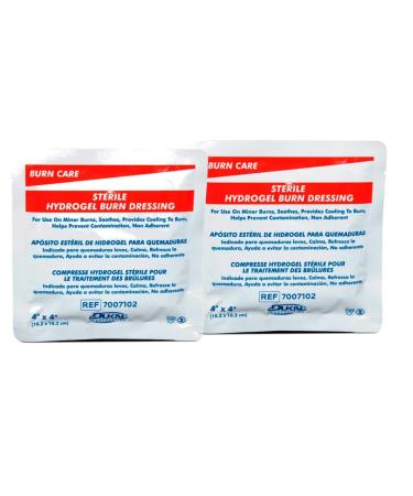 Burn Care Two 4"x4" Hydrogel Burn Dressings