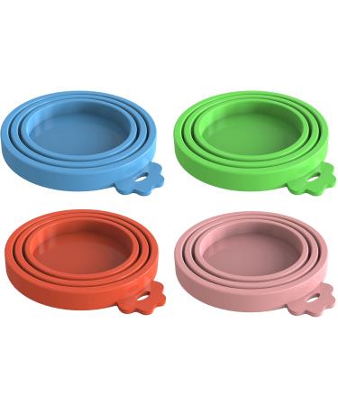 4 Pcs Food Can Lids Pet Can Covers for All Standard Size Dog and Cat Food Can Lids