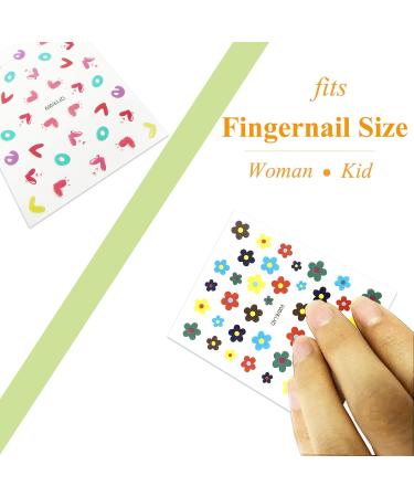 IHUKEIT Nail Stickers Nail Art Stickers for Women and Little Girls Kids - 14 Sheets Nail Decals Including Flowers Plants Fruits Rainbow and More Self Adhesive Nail Art Decoration Decals 14 Pack - Buy Online on GoSupps.com