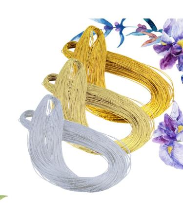ABOOFAN 3 Pieces Elastic Thread - Silver Wire & Gold Cord for Jewelry Christmas Crafting & Metallic Embroidery - Buy Online on GoSupps.com