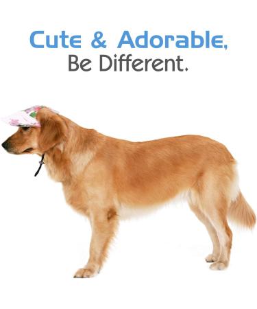 Shop Pawaboo Dog Baseball Cap - Adjustable Sun Protection Hat with Ear Holes for Pets | Floral Violet XL - Buy Online on GoSupps.com
