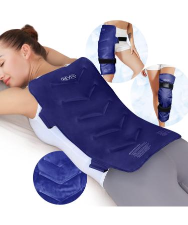 REVIX Large Ice Pack for Back Pain Relief, Cold Packs for Injuries Shoulder, Hip, Leg, Ice Wraps Cold Compress Therapy to Smooth Sciatica Nerve, Arthritis, Inflammation 13X21‘’ Navy 2X-Large