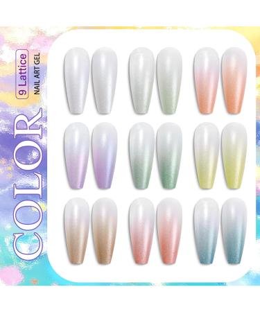 Nail Gel Palette | Gradient Gel for Paint - Palette of 9 Colors Paint Accessories for Women and Girls Nail Manicure Design for Creative Artistic Expression - Buy Online on GoSupps.com