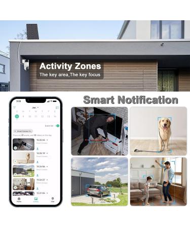 AMTIFO Solar Wireless Outdoor Security Camera - 2K WiFi Surveillance System with Motion Detection and Color Night Vision - Buy Online on GoSupps.com